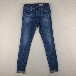 AG Adriano Goldschmied Jeans Womens 28 Blue‎ The Farrah Skinny Ankle High Rise *